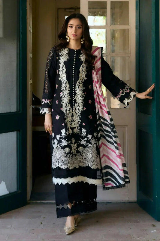 Picture of Manara - Vintage Flora Embroidered Lawn Collection - VF-03 LAILA - Unstitched - Available at Raja Sahib