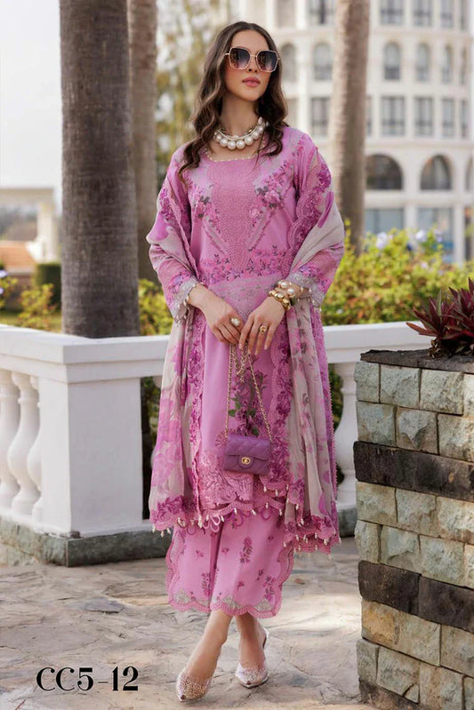 Picture of Charizma - Combination Embroidered Printed Lawn Collection Vol 2 - CC5-12 - Unstitched - Available at Raja Sahib