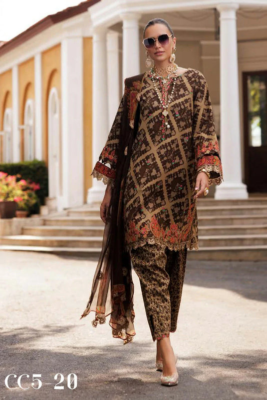 Picture of Charizma - Combination Embroidered Printed Lawn Collection Vol 2 - CC5-20 - Unstitched - Available at Raja Sahib