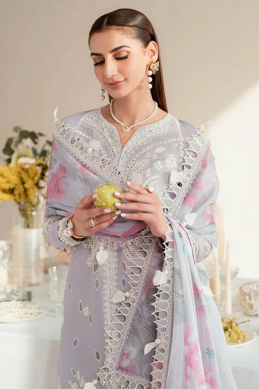 Picture of Jazmin - Iris Luxury Lawn Eid Collection - Design 06 - Unstitched - Available at Raja Sahib