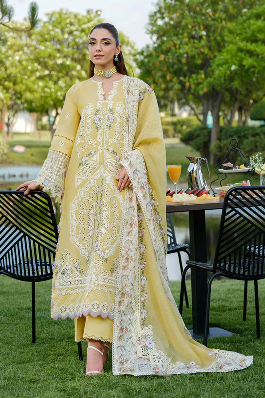 Picture of Elaf - Luxury Lawn Collection Vol 2 - ELH 4A Dandelion - Unstitched - Available at Raja Sahib