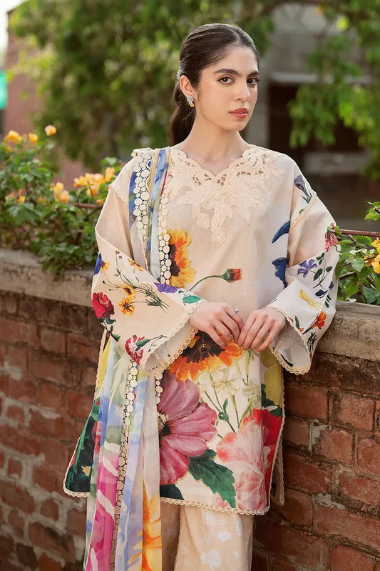 Picture of Asifa & Nabeel - Yakin Lawn Collection - Bloomlight-(YKL25-13) - Unstitched - Available at Raja Sahib