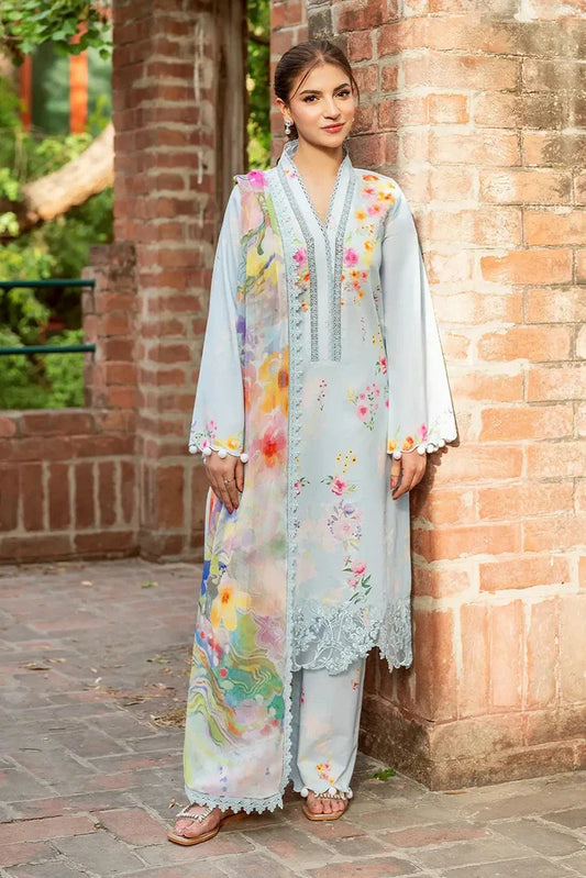 Picture of Asifa & Nabeel - Yakin Lawn Collection - Whisper of Spring-(YKL25-14) - Unstitched - Available at Raja Sahib