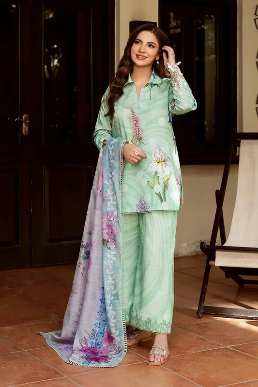 Picture of Asifa & Nabeel - Yakin Lawn Collection - Floral Mist-(YKL25-04) - Unstitched - Available at Raja Sahib