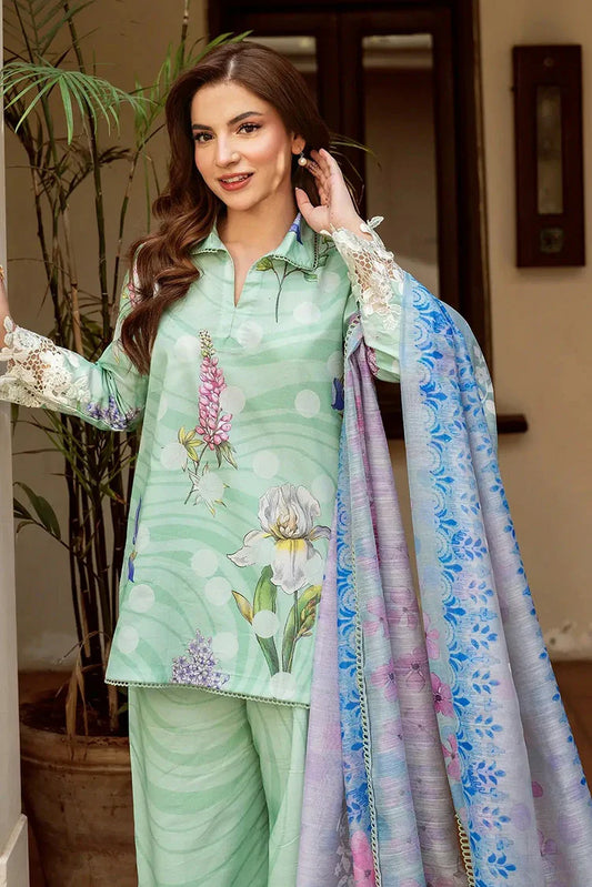 Picture of Asifa & Nabeel - Yakin Lawn Collection - Floral Mist-(YKL25-04) - Unstitched - Available at Raja Sahib
