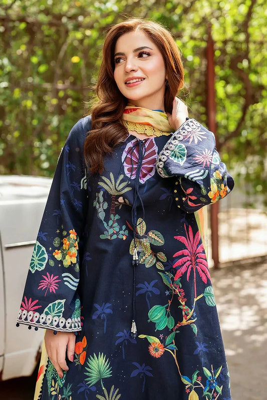 Picture of Asifa & Nabeel - Yakin Lawn Collection - Twilight in Bloom-(YKL25-06) - Unstitched - Available at Raja Sahib