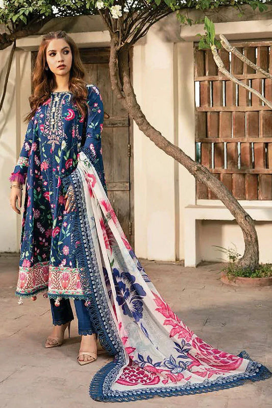 Picture of Maria B - M Basics Lawn Edition Vol 2 - MB-CUS25-901B - Unstitched - Available at Raja Sahib