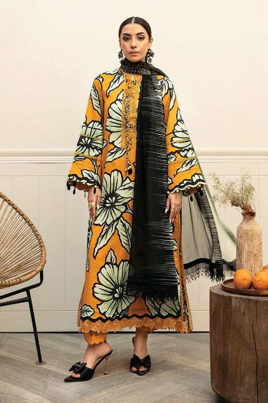 Picture of Maria B - M Basics Lawn Edition Vol 2 - MB-CUS25-902A - Unstitched - Available at Raja Sahib