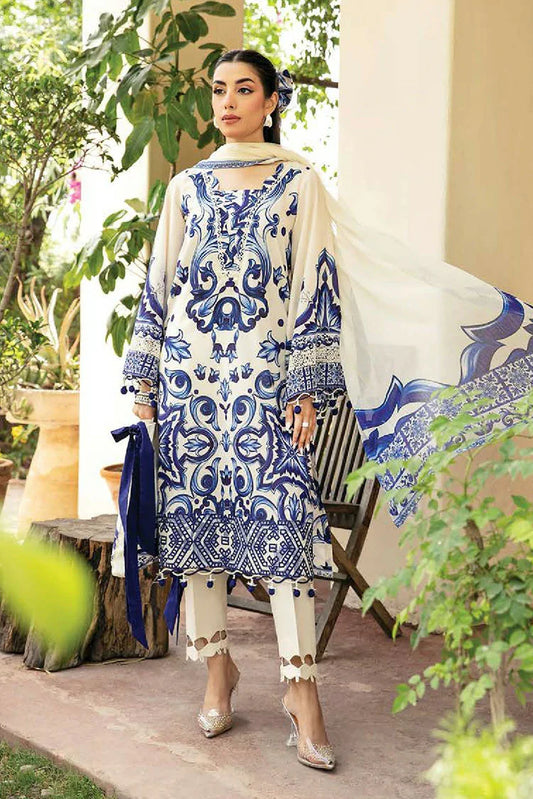 Picture of Maria B - M Basics Lawn Edition Vol 2 - MB-CUS25-904A - Unstitched - Available at Raja Sahib