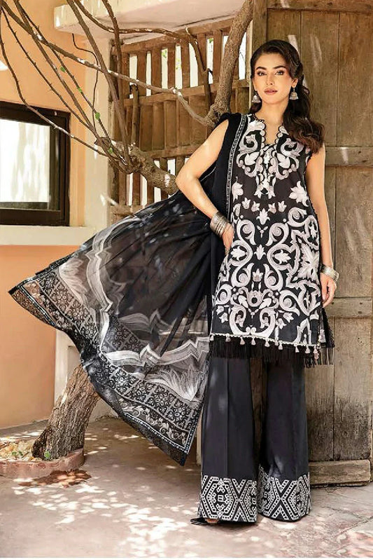 Picture of Maria B - M Basics Lawn Edition Vol 2 - MB-CUS25-904B - Unstitched - Available at Raja Sahib