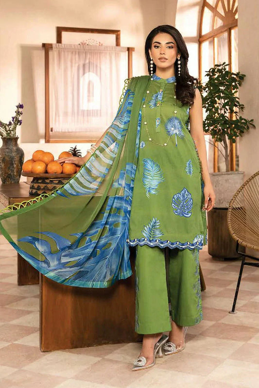 Picture of Maria B - M Basics Lawn Edition Vol 2 - MB-CUS25-906A - Unstitched - Available at Raja Sahib