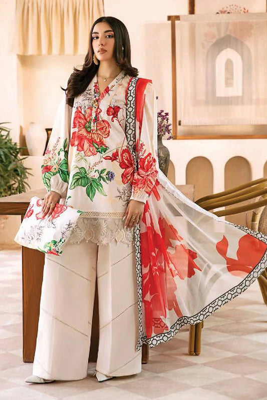 Picture of Maria B - M Basics Lawn Edition Vol 2 - MB-CUS25-907B - Unstitched - Available at Raja Sahib