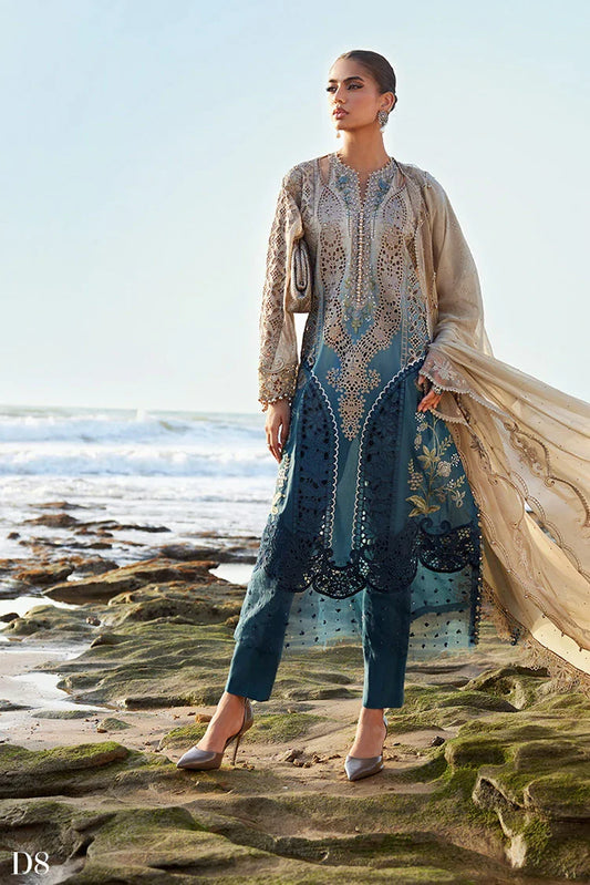 Picture of Maria B - Eid Ul Azha Luxury Lawn Collection - EL25-08 - Unstitched - Available at Raja Sahib