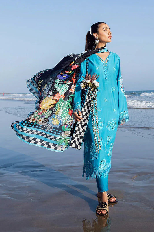 Picture of Sadaf Fawad Khan - Everyday Print Embrodiery Collection - 04 Mystic Sea - Unstitched - Available at Raja Sahib