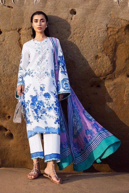 Picture of Sadaf Fawad Khan - Everyday Print Embrodiery Collection - 06 Blue Pottery - Unstitched - Available at Raja Sahib