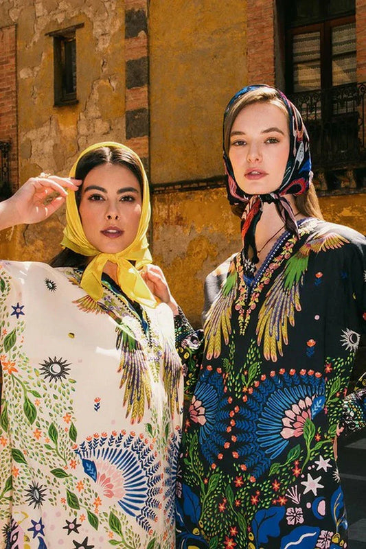 Picture of Mushq - La Dolce Hemline Prints Vol 2 - 2B Magnolias - Unstitched - Available at Raja Sahib