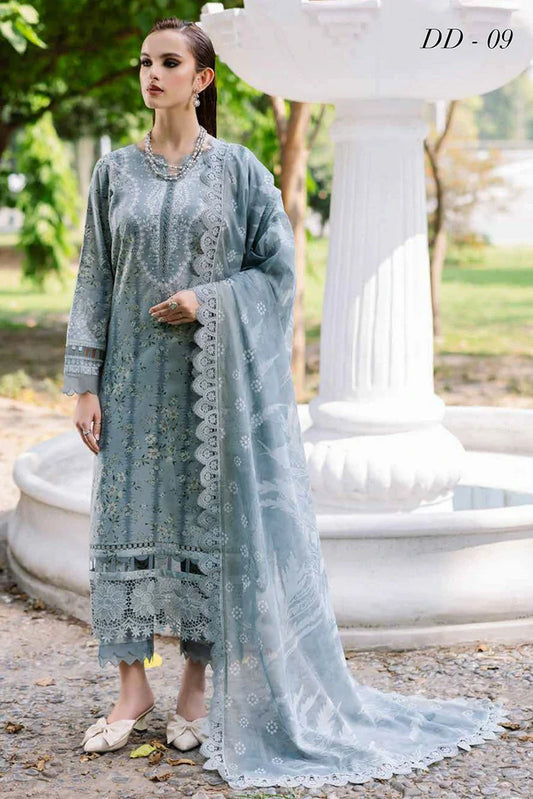 Picture of Nureh - Daily Delights Printed Chikankari Lace Collection - DD-09 - Unstitched - Available at Raja Sahib