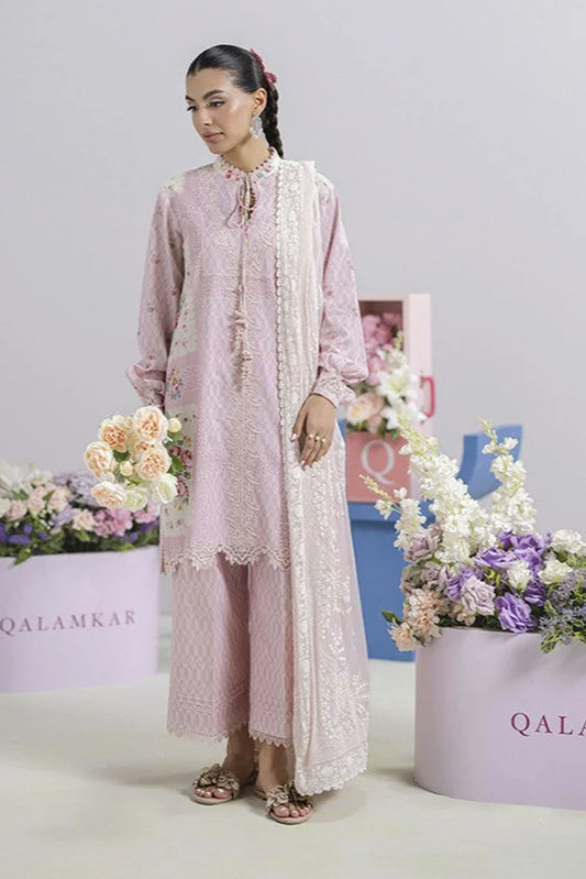 Picture of Qalamkar - Qprints Floral Embroidered Eid Collection - EM-02 (B) KIRA - Unstitched - Available at Raja Sahib