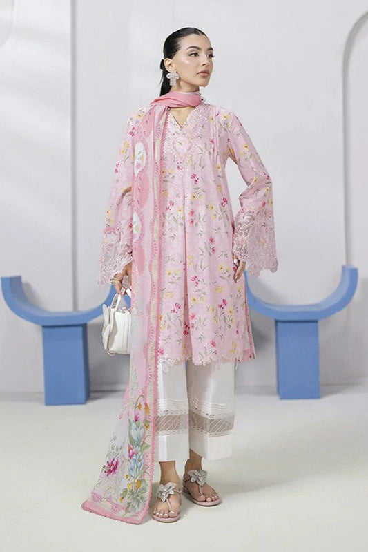 Picture of Qalamkar - Qprints Floral Embroidered Eid Collection - EM-04 (A) ANNA - Unstitched - Available at Raja Sahib