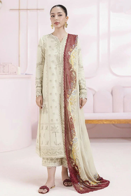 Picture of Qalamkar - Qprints Floral Embroidered Eid Collection - EM-06 (B) TALIA - Unstitched - Available at Raja Sahib