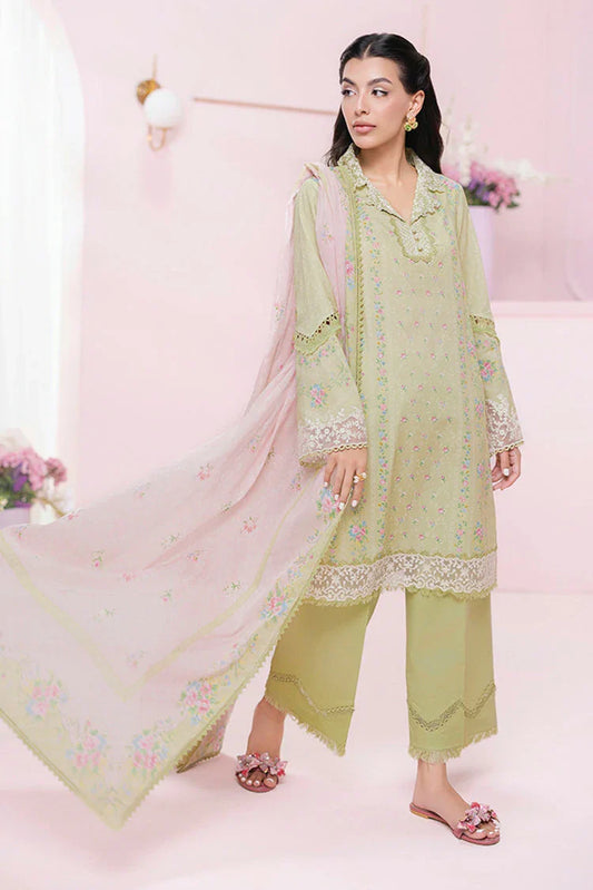Picture of Qalamkar - Qprints Floral Embroidered Eid Collection - EM-07 (A) XENA - Unstitched - Available at Raja Sahib