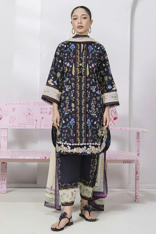 Picture of Qalamkar - Qprints Floral Embroidered Eid Collection - EM-09 (B) PAIGE - Unstitched - Available at Raja Sahib