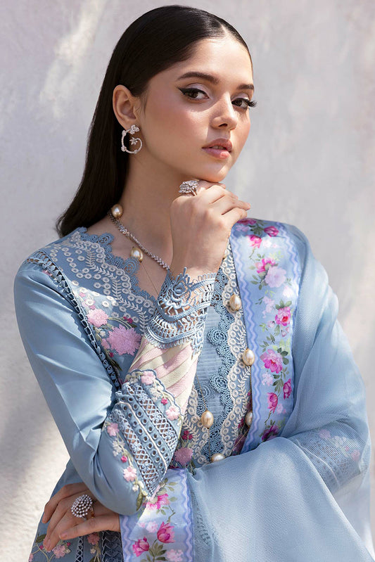 Picture of Saira Shakira - Bloom Luxury Eid Lawn Collection - ZERENE 1B - Unstitched - Available at Raja Sahib