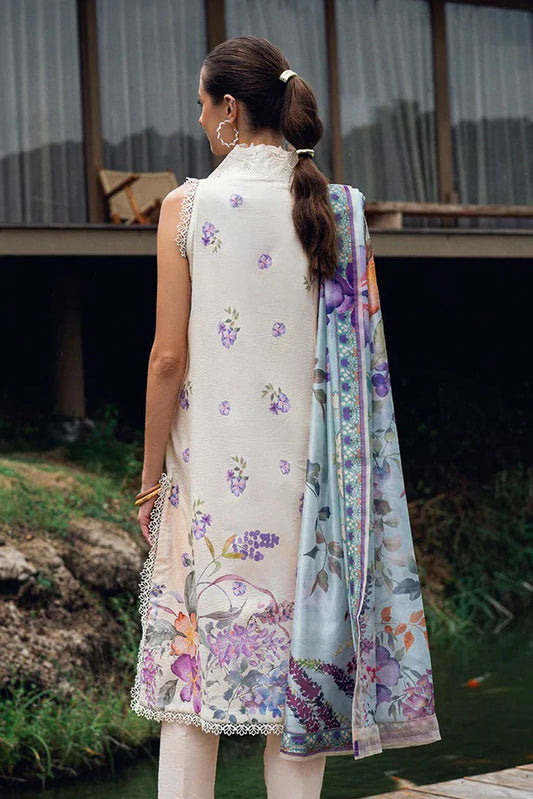 Picture of Roheenaz - Garden Veil Printed Lawn Collection - 1A Bloom Glimmer - Unstitched - Available at Raja Sahib