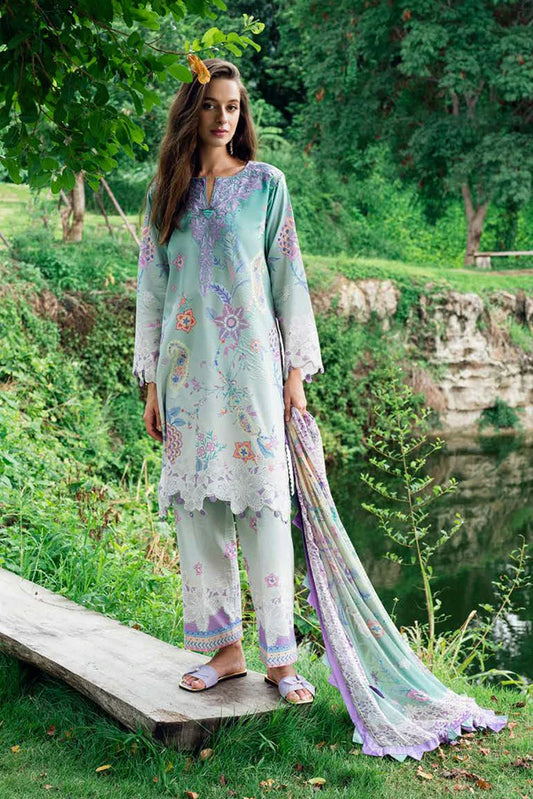 Picture of Roheenaz - Garden Veil Printed Lawn Collection - 2A Jazmine Haze - Unstitched - Available at Raja Sahib