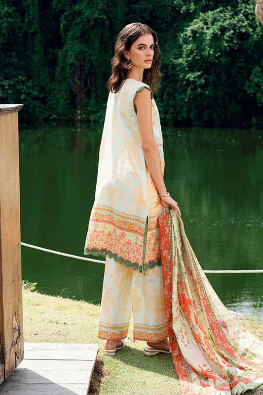 Picture of Roheenaz - Garden Veil Printed Lawn Collection - 8B Gold Riddle - Unstitched - Available at Raja Sahib