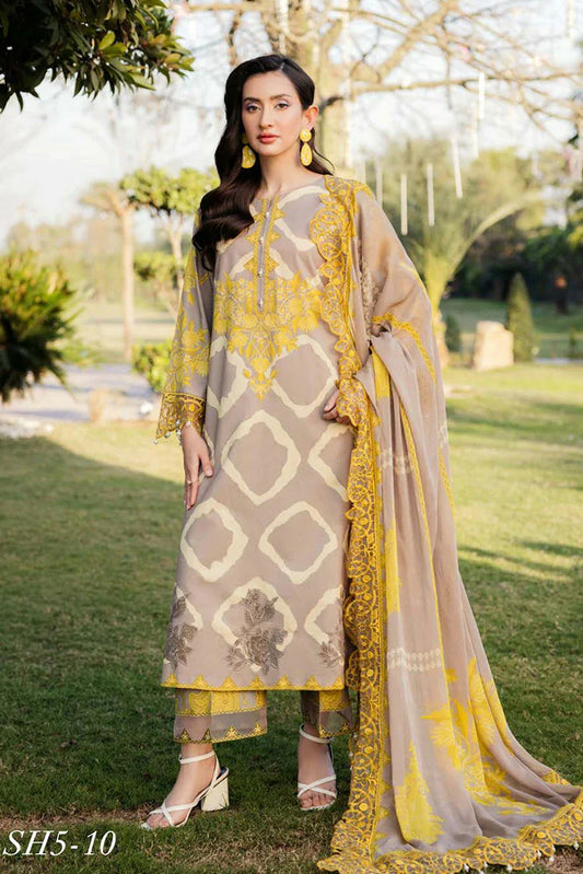 Picture of Charizma - Sheen Chunri Embroidered Printed Lawn Edition Vol 2 - SH5-10 - Unstitched - Available at Raja Sahib