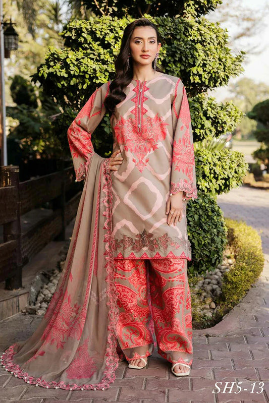 Picture of Charizma - Sheen Chunri Embroidered Printed Lawn Edition Vol 2 - SH5-13 - Unstitched - Available at Raja Sahib
