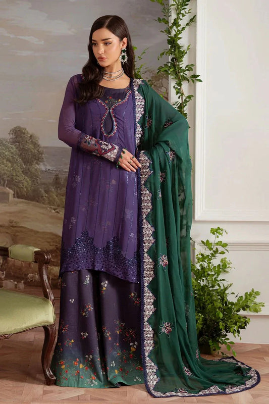 Picture of Nureh - Amaya Embroidered & Printed Chiffon Collection Vol 4 - AM-29 - Unstitched - Available at Raja Sahib