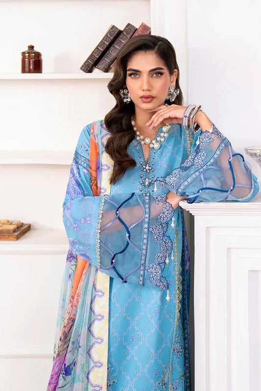 Picture of Roheenaz - Aezel Fall Embroidered Cambric Collection - 6B Miren - Unstitched - Available at Raja Sahib