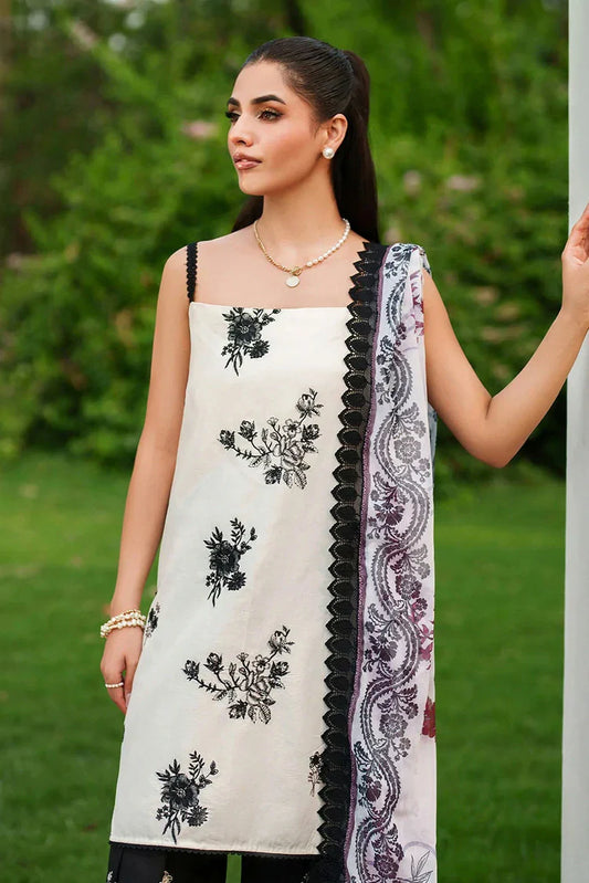 Picture of Asifa & Nabeel - Eden Cambric Collection - Pearl Whisper ECU25-04 - Unstitched - Available at Raja Sahib