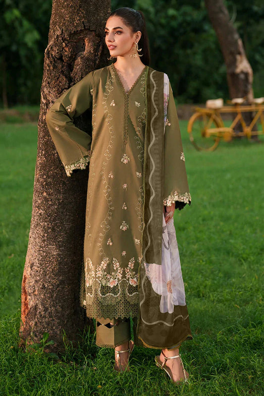 Picture of Asifa & Nabeel - Eden Cambric Collection - Gardenia Grace ECU25-09 - Unstitched - Available at Raja Sahib