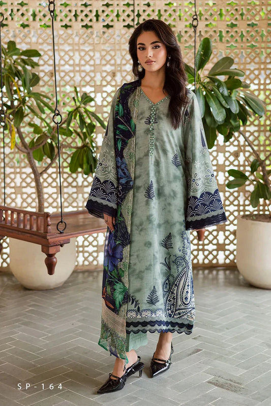 Picture of Nureh - Signature Prints Printed Viscose Slub Linen Collecton Vol 1 - SP-164 - Unstitched - Available at Raja Sahib