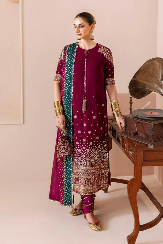 Picture of Jazmin - Chaandani Luxury Velvet Formals - CVF D-02 GAUHAR - Unstitched - Available at Raja Sahib