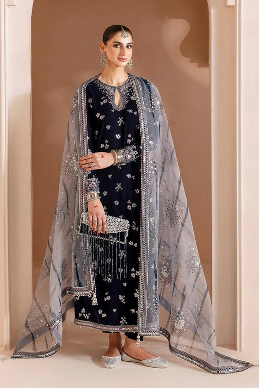 Picture of Jazmin - Chaandani Luxury Velvet Formals - CVF D-03 CHAAND - Unstitched - Available at Raja Sahib
