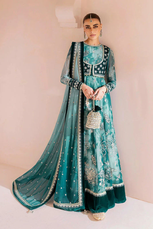 Picture of Jazmin - Chaandani Luxury Velvet Formals - CVF D-06 NEELAM - Unstitched - Available at Raja Sahib