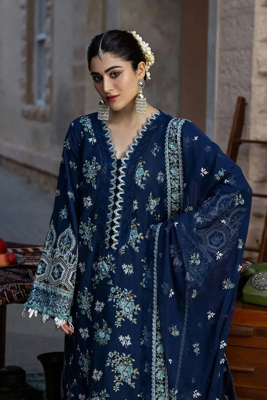 Picture of Kahf - Jewel Karandi Collection - KKH-02 AZURE BLUE - Unstitched - Available at Raja Sahib