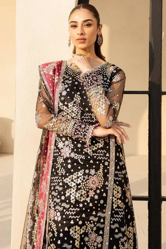 Picture of Farasha - Luzella Premium Formals - 10-STARDUST NOIR - Unstitched - Available at Raja Sahib