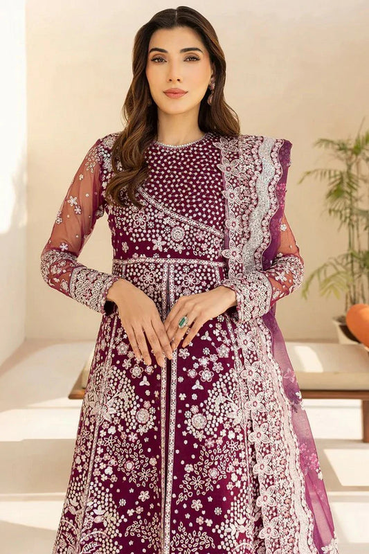 Picture of Farasha - Luzella Premium Formals - 02-MERLOT DUST - Unstitched - Available at Raja Sahib