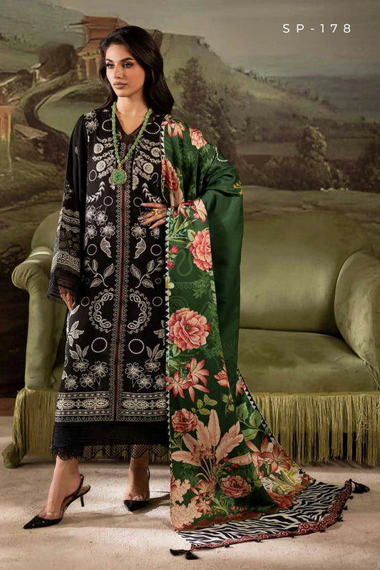 Picture of Nureh - Signature Prints Printed Doria Linen Collecton Vol 2 - SP-178 - Unstitched - Available at Raja Sahib