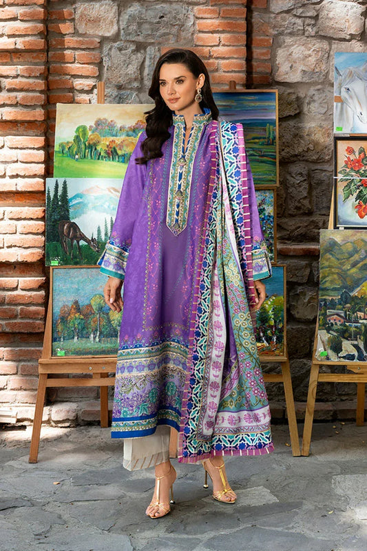 Picture of Mushq - Nirvana Printed Silk Collection - HUNPS 250102 Cosmic Spindle - Unstitched - Available at Raja Sahib