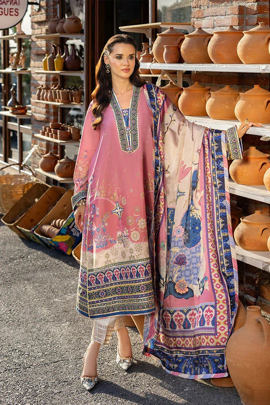 Picture of Mushq - Nirvana Printed Silk Collection - HUNPS 250106 Meridian Bloom - Unstitched - Available at Raja Sahib