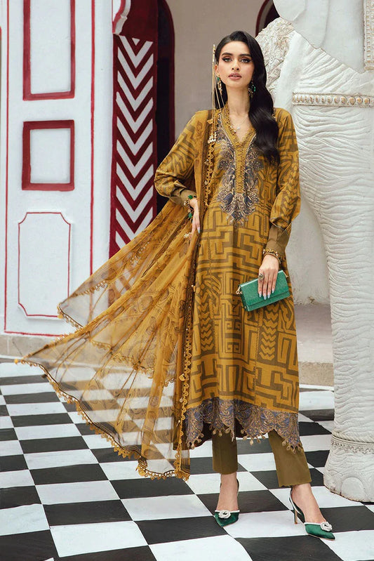 Picture of Maria B - Rani Mahal M Prints Fall Collection - MPT-27-03A - Unstitched - Available at Raja Sahib