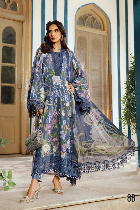 Picture of Maria B - Rani Mahal M Prints Fall Collection - MPT-27-08B - Unstitched - Available at Raja Sahib