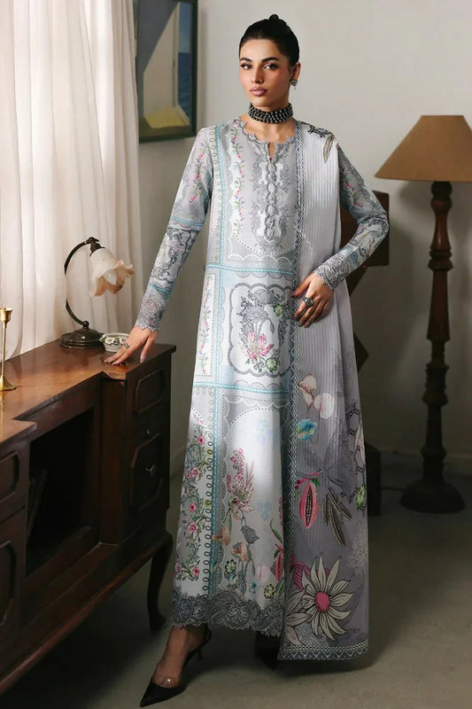 Picture of Qalamkar - Qprints Fall Collection - QW-08 (A) MARLA - Unstitched - Available at Raja Sahib
