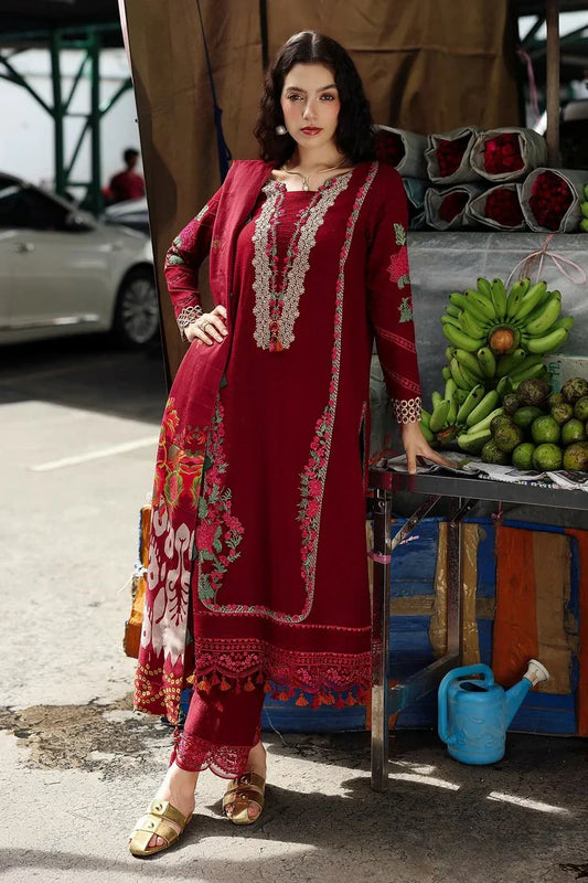 Picture of Charizma - Poshima Embroidered Peach Leather Collection Vol 1 - PSW5-01 - Unstitched - Available at Raja Sahib